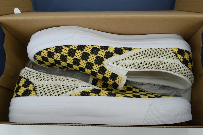 【AB2X7】EK编织黑黄 万斯 经典低帮时尚板鞋 VN000EG1Y23 Vans Classic Slip-On 98 Low-Top Skate Shoes