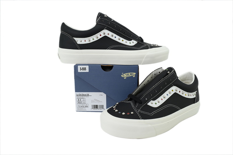 【AB2X7】珍珠皮黑 万斯 经典低帮时尚板鞋 VN000S52BLK Vans Old Skool 36 'Pearlized Pack - Black'