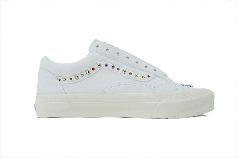 【AB2X7】珍珠皮白 万斯 经典低帮时尚板鞋 VN000S52BLK Vans Premium Old Skool 36 Pearlized 'Pearl skin white'
