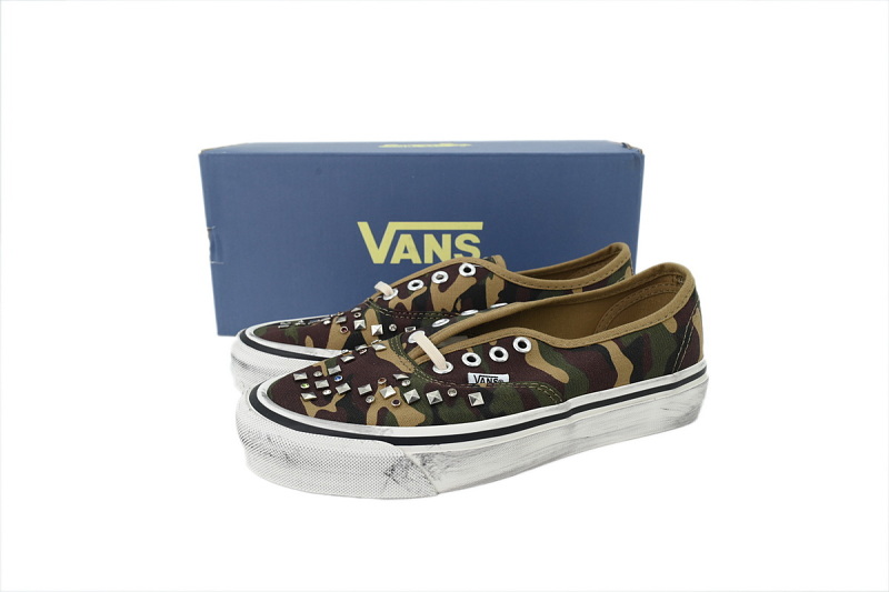 【AB3X7】铆钉迷彩 万斯 经典低帮时尚板鞋 VN000D9NWVD Vans Premium Authentic 'Woodland Camo Green'