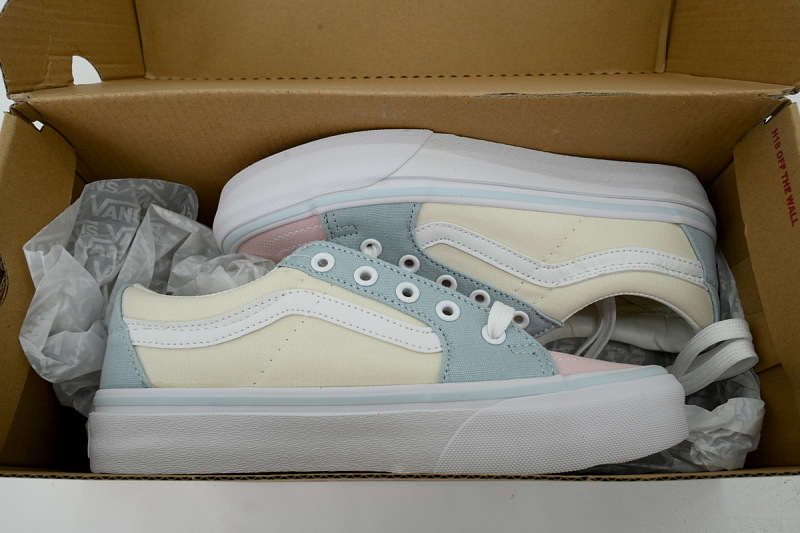 【AB1X7】SK8淡黄粉 万斯 经典低帮时尚板鞋 VN000CZU50K Vans Sk8-Low 'Beige White'