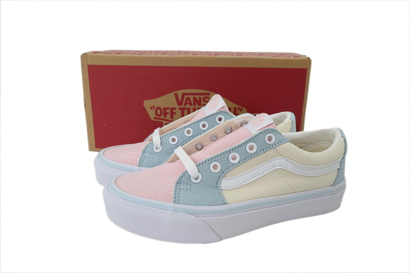 【AB1X7】SK8淡黄粉 万斯 经典低帮时尚板鞋 VN000CZU50K Vans Sk8-Low 'Beige White'