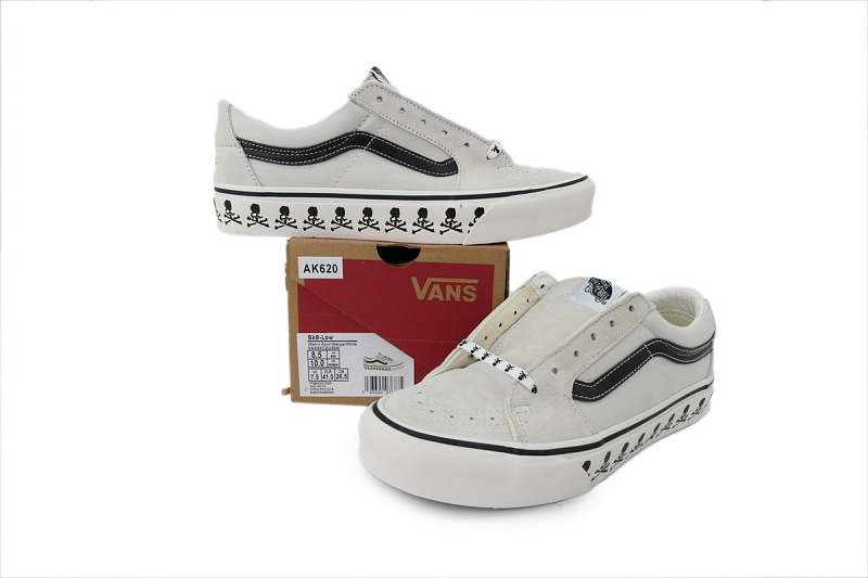 【AB1X7】SK8白骷髅头 万斯 经典低帮时尚板鞋 VN000CZU50K Vans Sk8-Low 'White Skull'
