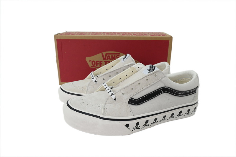 【AB1X7】SK8白骷髅头 万斯 经典低帮时尚板鞋 VN000CZU50K Vans Sk8-Low 'White Skull'
