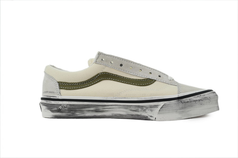 【AB3X7】泼墨白色 万斯 经典低帮时尚板鞋 VN000D9RDJR Vans Premium Old Skool 36 'Paint Splatter Turtledove'