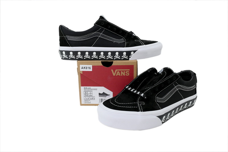 【AB1X7】SK8黑骷髅头 万斯 经典低帮时尚板鞋 VN000BVX616 Vans Sk8-Low 'Black Skull'