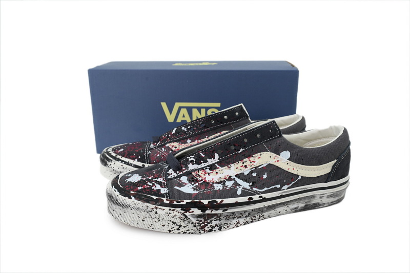 【AB3X7】泼墨黑色 万斯 经典低帮时尚板鞋 VN000D9RH91 Vans Old Skool 36 Paint Splatter 'Paint Splatter Charcoal Grey'