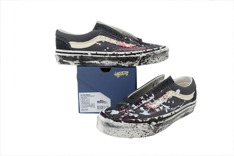 【AB3X7】泼墨黑色 万斯 经典低帮时尚板鞋 VN000D9RH91 Vans Old Skool 36 Paint Splatter 'Paint Splatter Charcoal Grey'