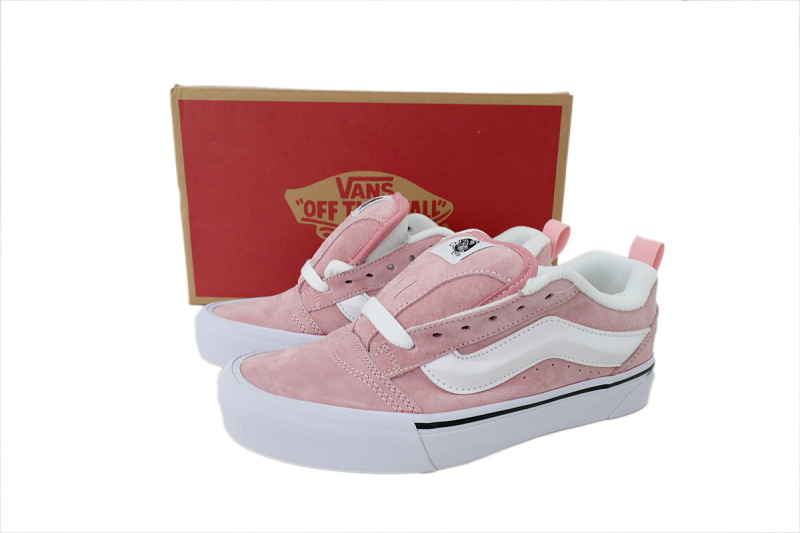 【AB8X7】面包樱花粉 万斯 经典低帮时尚板鞋 VN0009QCOUR Vans Knu-Skool 'Cherry blossom pink'