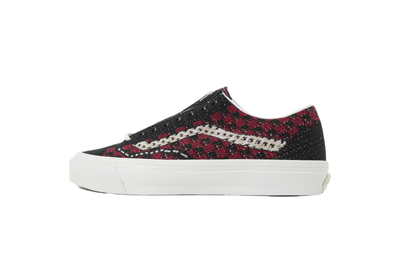 yupoo_395798_b5f2725e.jpg 【AB2X7】EK编织黑红 万斯 经典低帮时尚板鞋 VN000EFKBRD Vans Premium Old Skool 'Knit Pack - Geo Check Bordeaux Red'