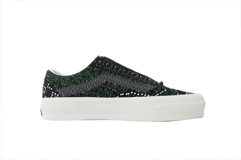 【AB2X7】EK编织黑绿 万斯 经典低帮时尚板鞋 VN000EFKEMU Vans Premium Old Skool 'Knit Pack - Cheetah Dried Kelp Green'