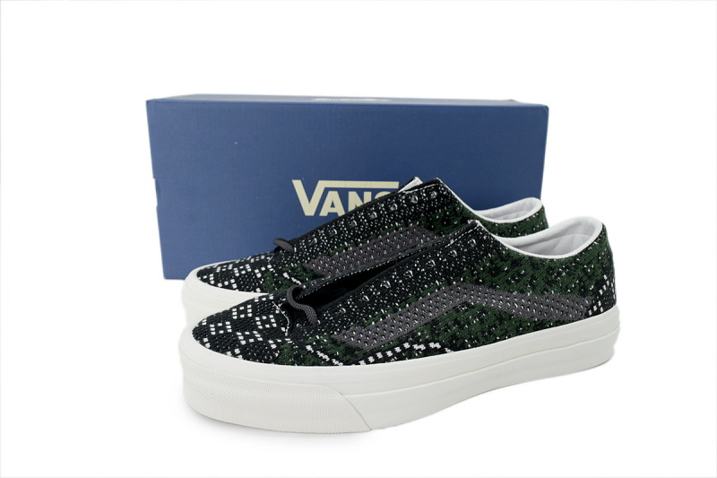 【AB2X7】EK编织黑绿 万斯 经典低帮时尚板鞋 VN000EFKEMU Vans Premium Old Skool 'Knit Pack - Cheetah Dried Kelp Green'