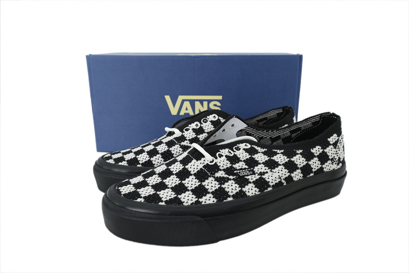 【AB2X7】EK编织黑灰 万斯 经典低帮时尚板鞋 VN000EJC1KP Vans Authentic 44 Premium 'Punk Check'