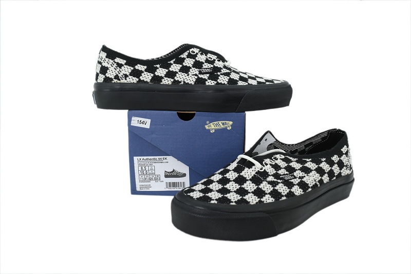 【AB2X7】EK编织黑灰 万斯 经典低帮时尚板鞋 VN000EJC1KP Vans Authentic 44 Premium 'Punk Check'