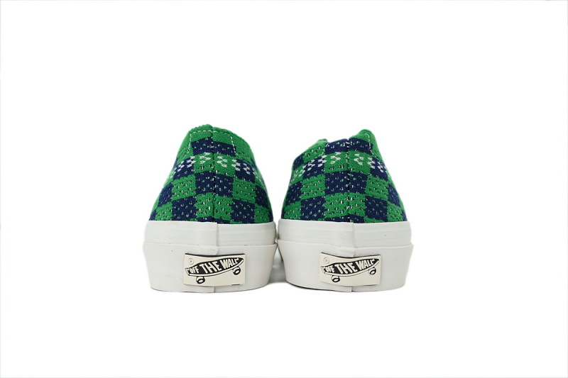 【AB2X7】EK编织蓝绿 万斯 经典低帮时尚板鞋 VN000EJC5W3 Vans LX Authentic 44 EK 'Punk Check Green Navy'