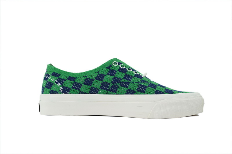 【AB2X7】EK编织蓝绿 万斯 经典低帮时尚板鞋 VN000EJC5W3 Vans LX Authentic 44 EK 'Punk Check Green Navy'