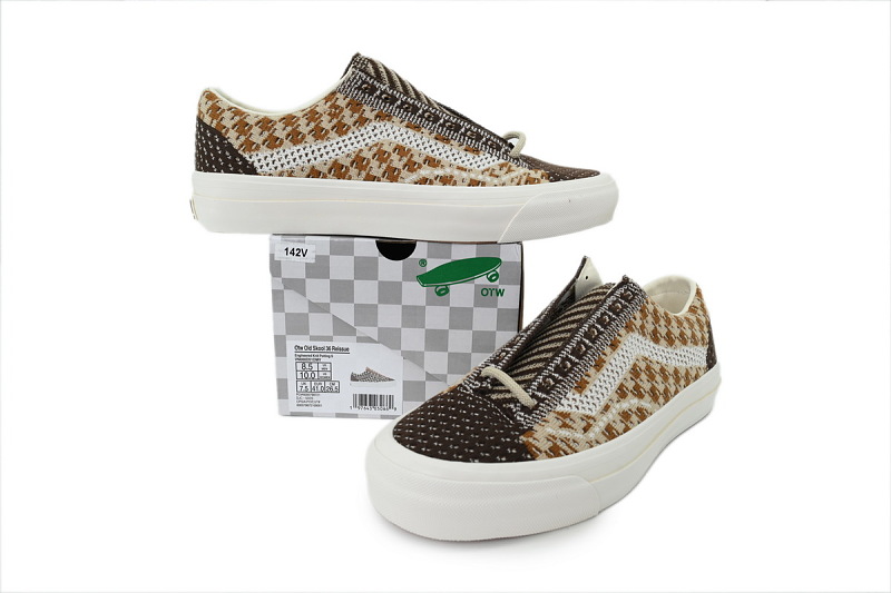 【AB2X7】EK编织棕白 万斯 经典低帮时尚板鞋 VN000D51DMV Vans Old Skool 36 Engineered Knit 'Potting Soil Brown'