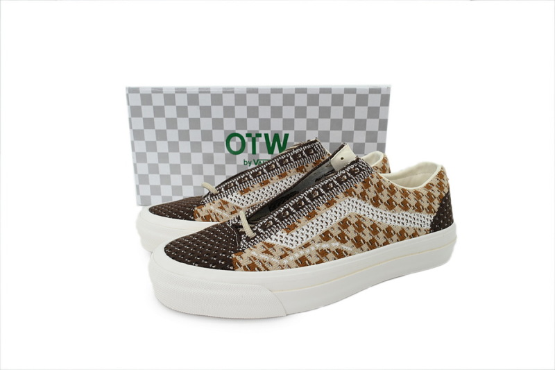 【AB2X7】EK编织棕白 万斯 经典低帮时尚板鞋 VN000D51DMV Vans Old Skool 36 Engineered Knit 'Potting Soil Brown'