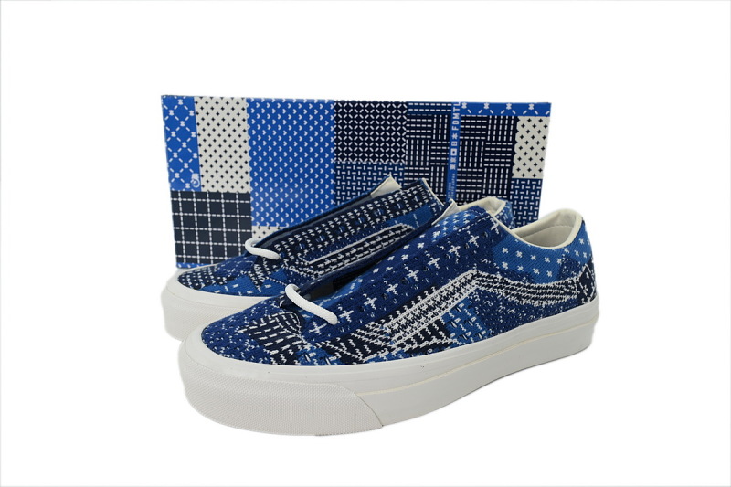 【AB2X7】EK编织宝石蓝 万斯 经典低帮时尚板鞋 VN000SHXBLU FDMTL x Vans Old Skool 36 Engineered Knit 'Sashiko Pack'