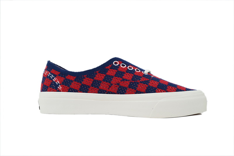 【AB2X7】EK编织红蓝 万斯 经典低帮时尚板鞋 VN000EJCRDB Vans LX Authentic 44 EK 'Punk Check Red Blue'