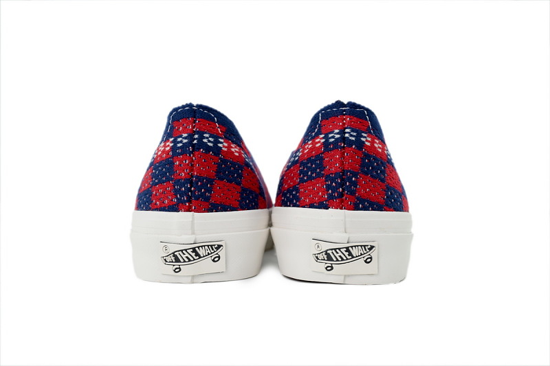 【AB2X7】EK编织红蓝 万斯 经典低帮时尚板鞋 VN000EJCRDB Vans LX Authentic 44 EK 'Punk Check Red Blue'