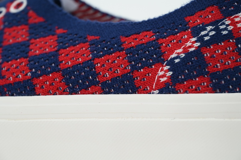 【AB2X7】EK编织红蓝 万斯 经典低帮时尚板鞋 VN000EJCRDB Vans LX Authentic 44 EK 'Punk Check Red Blue'