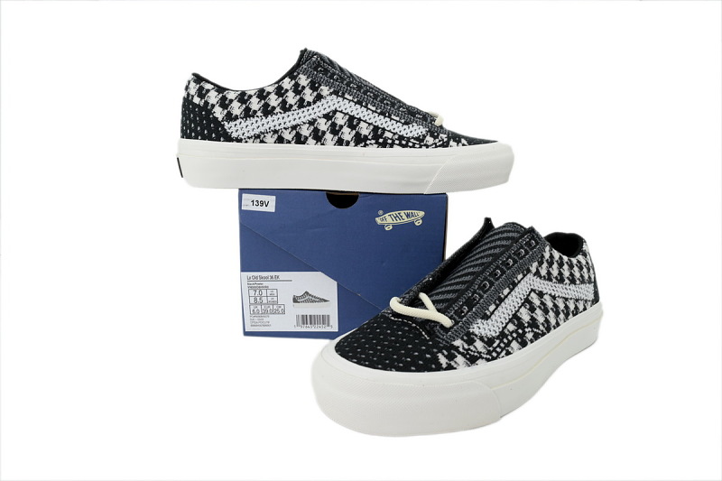 【AB2X7】EK编织黑白 万斯 经典低帮时尚板鞋 VN000D8HHR0 Vans Old Skool 36 Engineered Knit 'Black White'