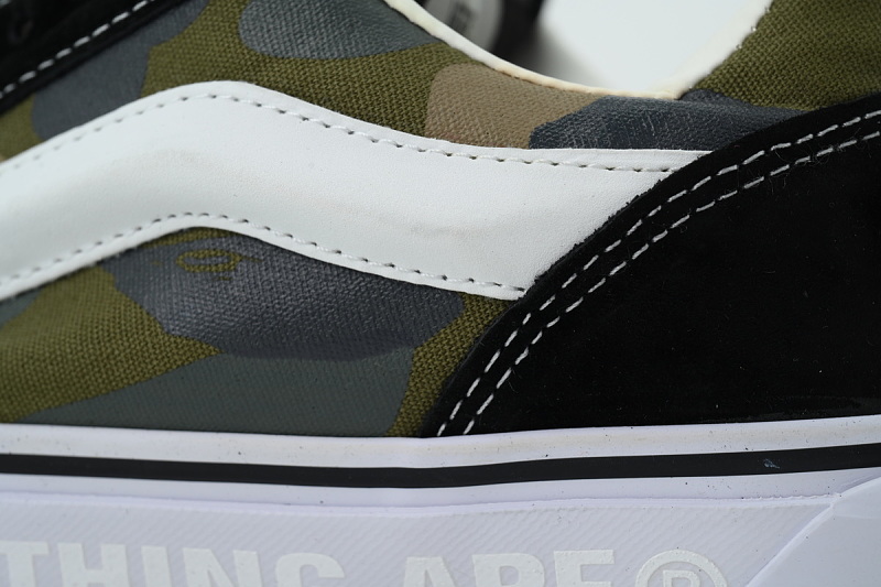 【BB9X7】迷彩鸳鸯 万斯 经典低帮时尚板鞋 VN000Z39W09 BAPE x Vans Premium Knu Skool 'Camo Green'