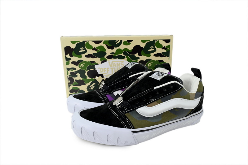 【BB9X7】迷彩鸳鸯 万斯 经典低帮时尚板鞋 VN000Z39W09 BAPE x Vans Premium Knu Skool 'Camo Green'