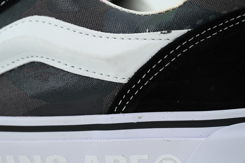 【BB9X7】迷彩格子 万斯 经典低帮时尚板鞋 VN000Z3929B BAPE x Vans Premium Knu Skool 'Camo Black'