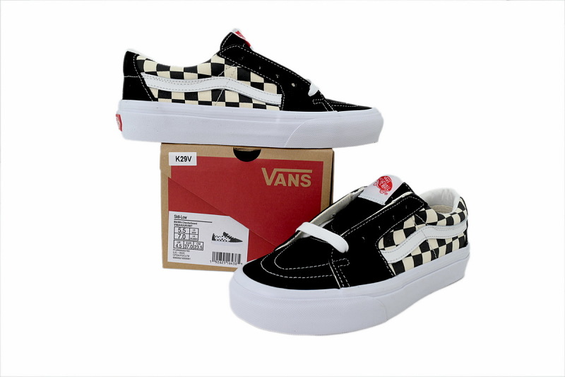 【AB9X7】SK8黑白格子 万斯 经典低帮时尚板鞋 VN0A4UUK4W7 Vans Sk8-Low 'Checkerboard - Black'