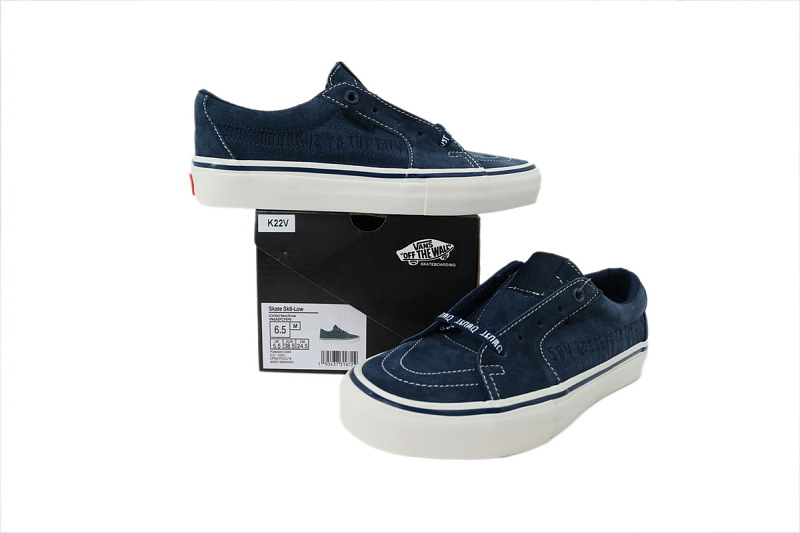 【AB1X7】SK8刺绣联名藏蓝 万斯 经典低帮时尚板鞋 VN0A5FCF6F6 VANS SK8 LOW "NAVY/ SNOW"