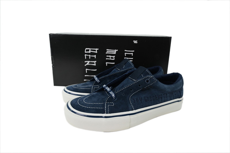 【AB1X7】SK8刺绣联名藏蓝 万斯 经典低帮时尚板鞋 VN0A5FCF6F6 VANS SK8 LOW "NAVY/ SNOW"
