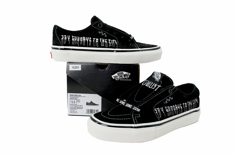 【AB1X7】SK8刺绣联名黑 万斯 经典低帮时尚板鞋 VN0A5FCF6EA Civilist x Vans Skate Sk8-Low 'Back To The Roots - Black'