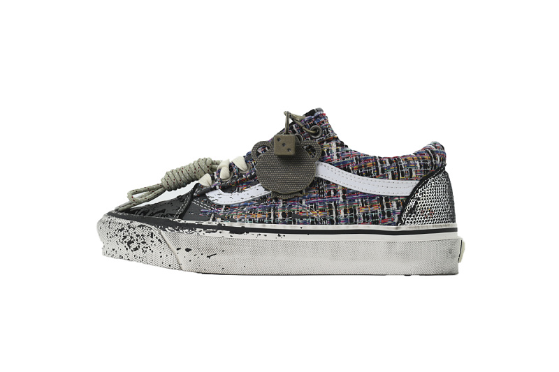 【AB3X7】小香风黑色 万斯 经典低帮时尚板鞋 VN000D9VDE2 Vans Old Skool Premium Charms 'Black Grey'