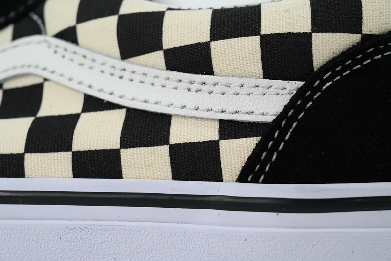 【AB7X7】格子系带 万斯 经典低帮时尚板鞋 VN0A38G1P0S1 Vans Vans Old Skool Primary Check "White/Black"