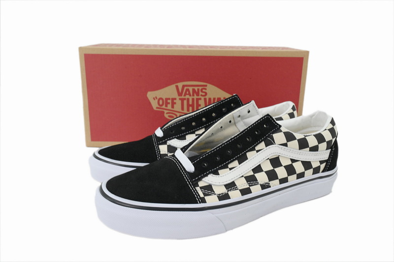 【AB7X7】格子系带 万斯 经典低帮时尚板鞋 VN0A38G1P0S1 Vans Vans Old Skool Primary Check "White/Black"
