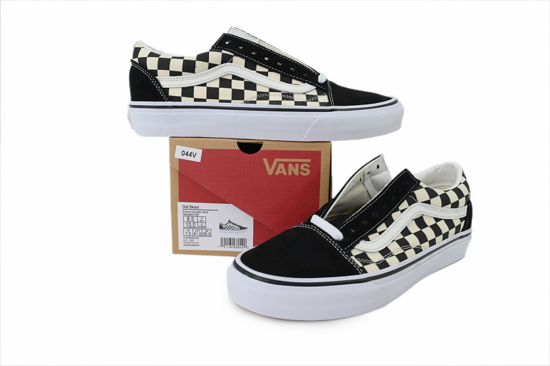 【AB7X7】格子系带 万斯 经典低帮时尚板鞋 VN0A38G1P0S1 Vans Vans Old Skool Primary Check "White/Black"
