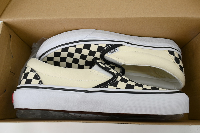 【AB7X7】格子一脚蹬 万斯 经典低帮时尚板鞋 VN000EYEBWW Vans Classic Slip-On 'Checkerboard'