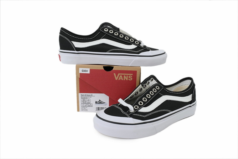【AB8X7】SF包头黑白扣 万斯 经典低帮时尚板鞋 VN0A3MVLY28 Vans Style 36 Decon SF 'Black'