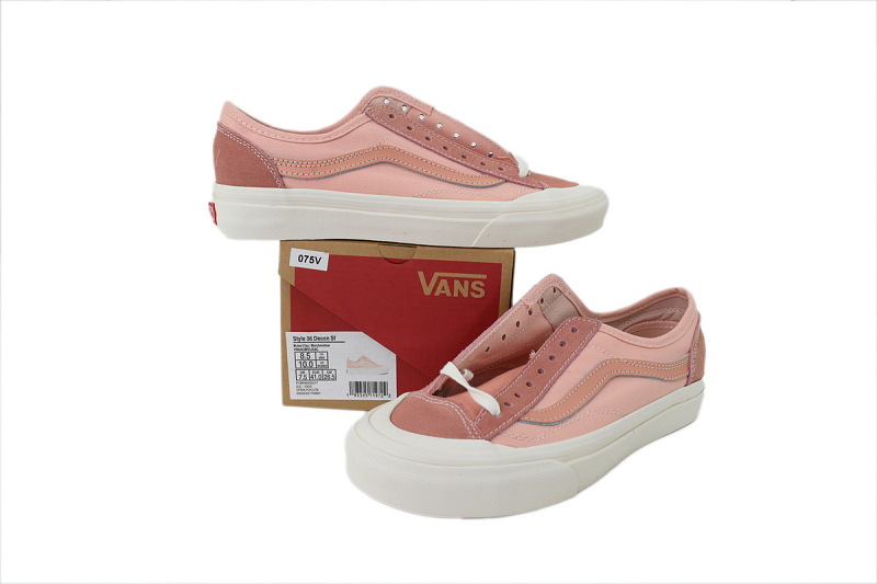 【AB8X7】SF包头樱花粉 万斯 经典低帮时尚板鞋 VN0A3MVLK0C Vans Style 36 Decon Sf 'Pink'