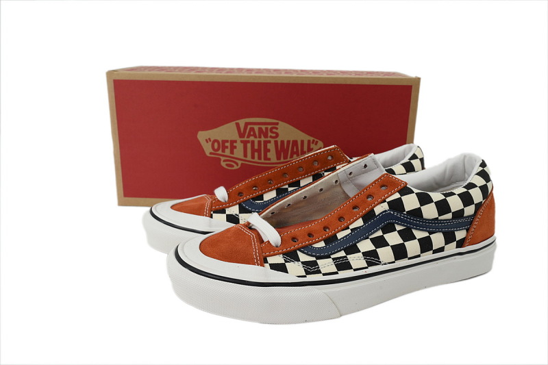 【AB8X7】SF包头黑红条 万斯 经典低帮时尚板鞋 VN0A3ZCJXMV Vans Style 36 SF 'Two Tone Salt Wash'