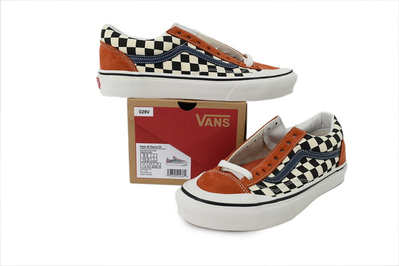 【AB8X7】SF包头黑红条 万斯 经典低帮时尚板鞋 VN0A3ZCJXMV Vans Style 36 SF 'Two Tone Salt Wash'
