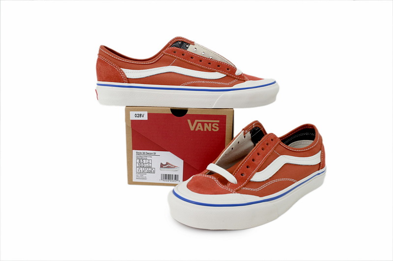 【AB8X7】SF包头脏橘 万斯 经典低帮时尚板鞋 VN0A3MVLVLA Vans Style 36 Decon Sf Shoes Orange