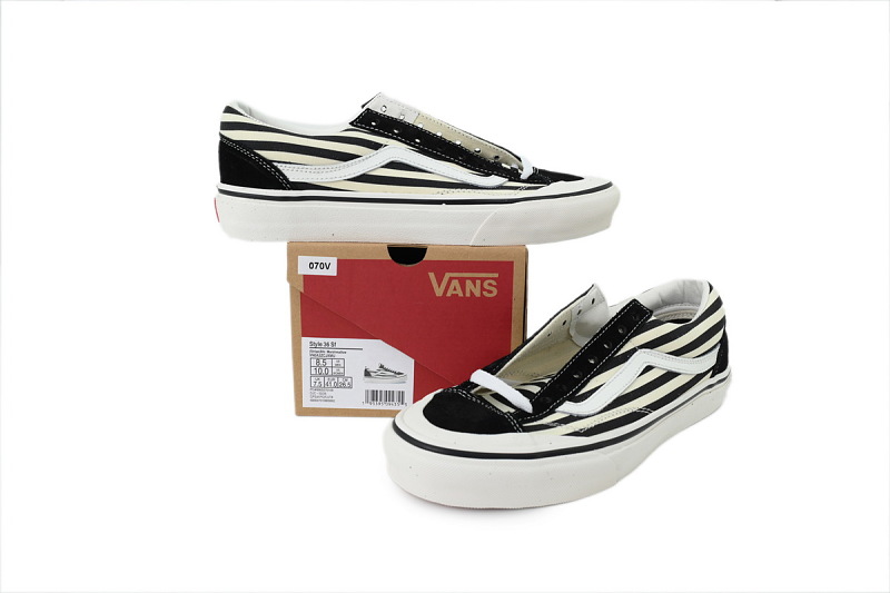 【AB8X7】SF包头格纹 万斯 经典低帮时尚板鞋 VN0A3ZCJXMU Vans Style 36 SF 'Stripe - Black' 2019