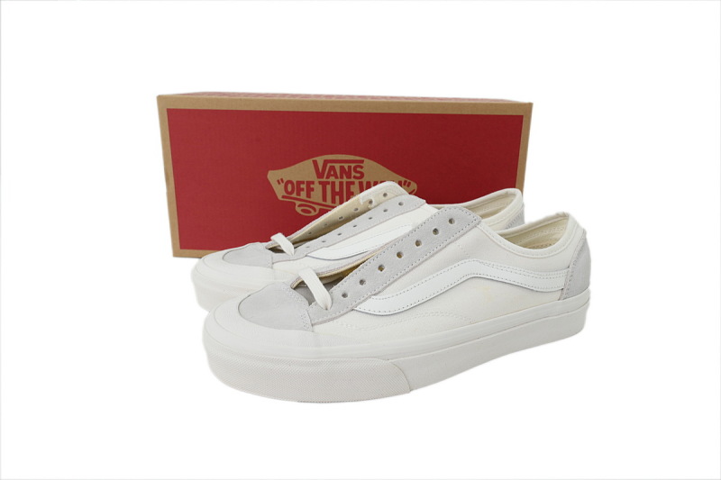 【AB8X7】SF包头米白 万斯 经典低帮时尚板鞋 VN0A3MVLQCS Vans Style 36 Decon Sf Shoes Grey/White