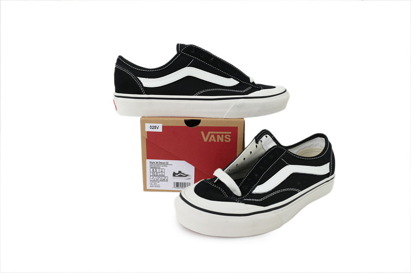 【AB0X7】包头025V 万斯 经典低帮时尚板鞋 VN0009QCOLY Vans Style 36 Decon Sf 'Black White'