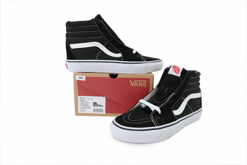 【AB8X7】经典高帮086V 万斯 经典高帮时尚板鞋 VN000D5IB8C Vans Sk8-Hi 'Black White'