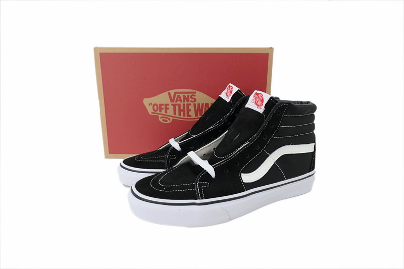 【AB8X7】经典高帮086V 万斯 经典高帮时尚板鞋 VN000D5IB8C Vans Sk8-Hi 'Black White'