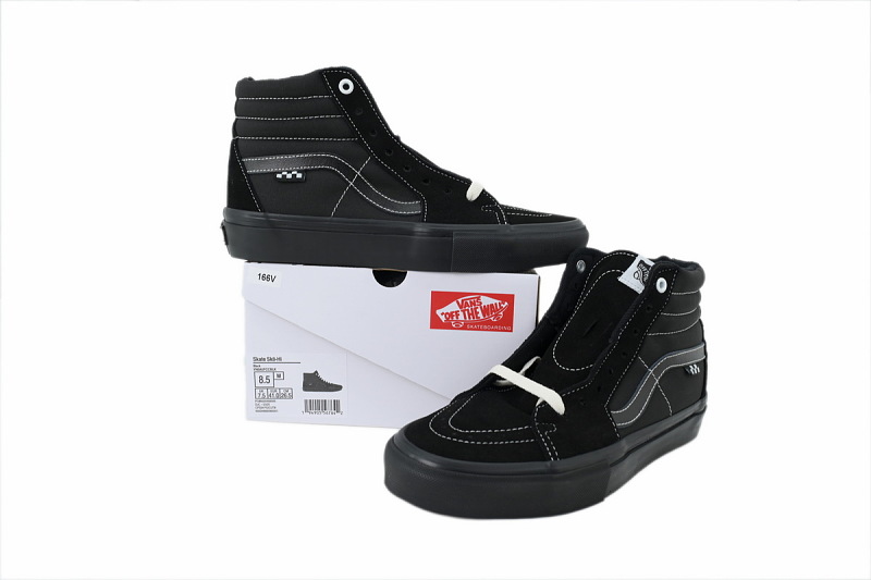 【AB1X7】PRO166V 万斯 经典高帮时尚板鞋 VN0A5FCCBLK Vans Skate Classics SK8 HI Retro Skateboarding Shoes Black